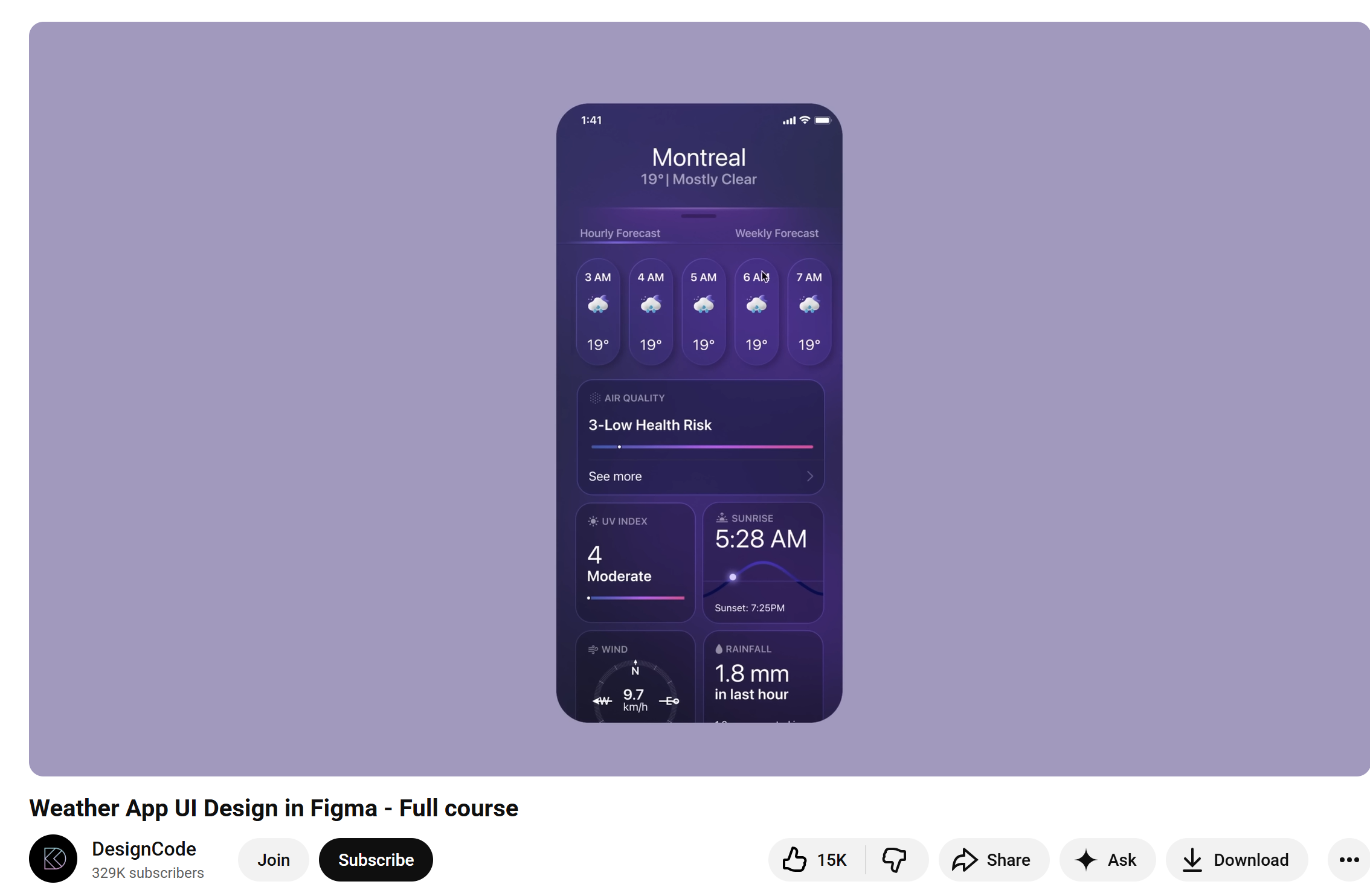 While not an API call tutorial, this video is extremely useful for UI/visual layout. My assignment involved comparing different data layouts (graph view, minimal card view, animated background), and this design tutorial helped me understand visual layout choices.Link: https://youtu.be/48YwaTiYau0?si=56LQRLFiynSFdoyT